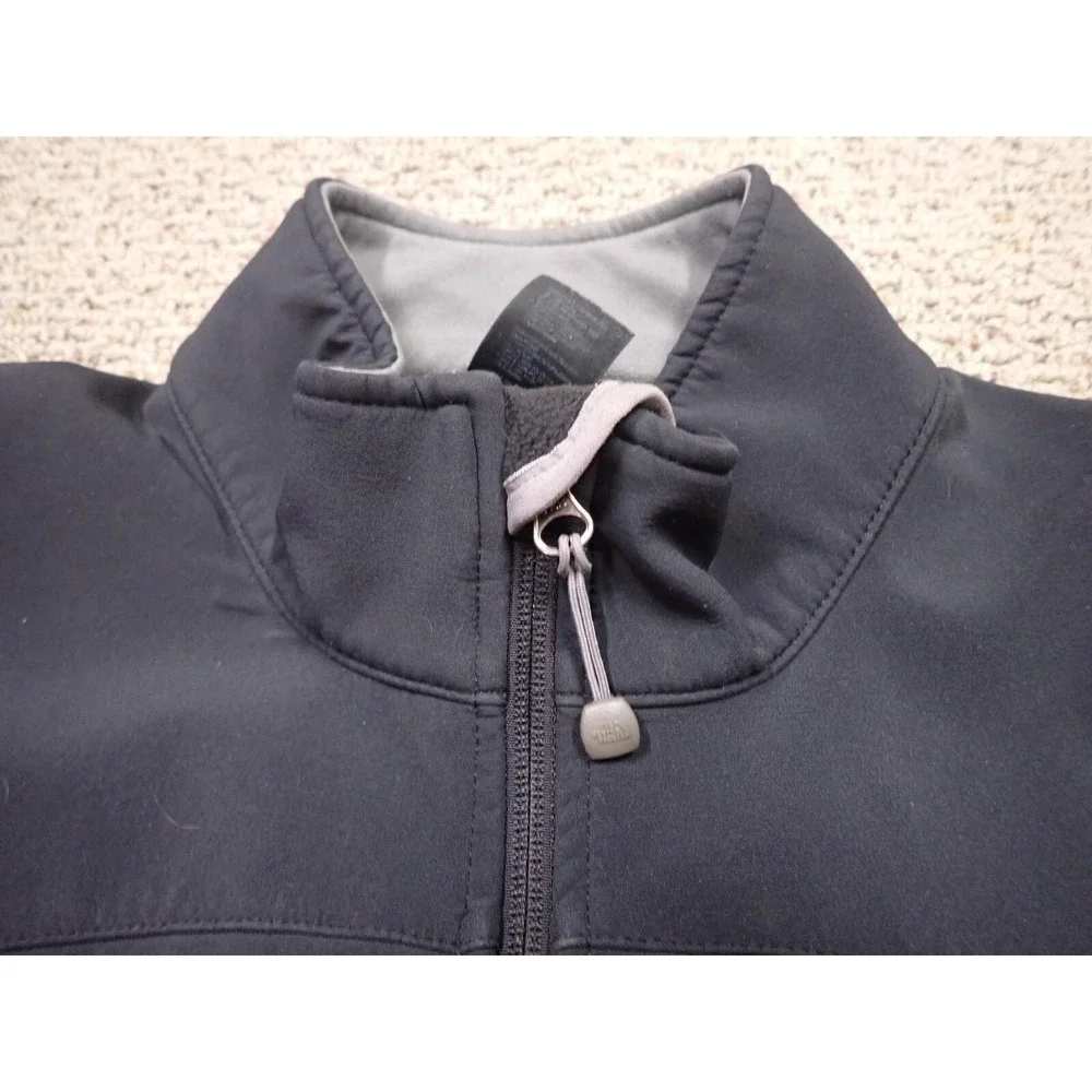 The North Face Apex Jacket Men XL Black Excellent Softshell Full Zip Windbreaker